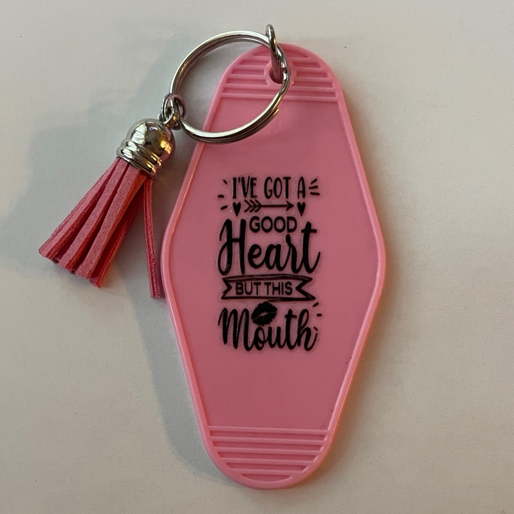 Pink Key Holder with Tassel